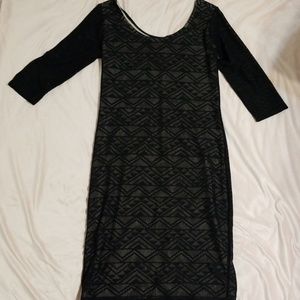 black lace design dress